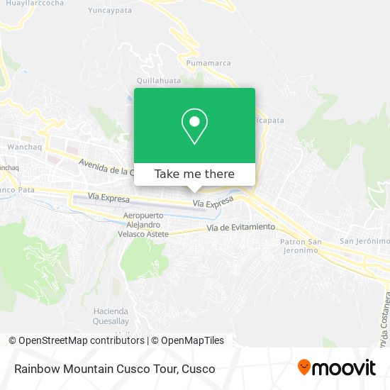 Rainbow Mountain Cusco Tour map