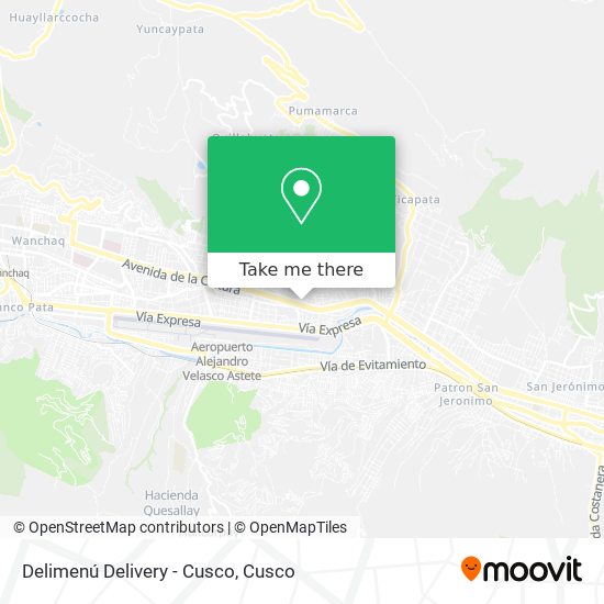 Delimenú Delivery - Cusco map