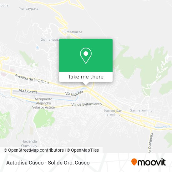 Autodisa Cusco - Sol de Oro map
