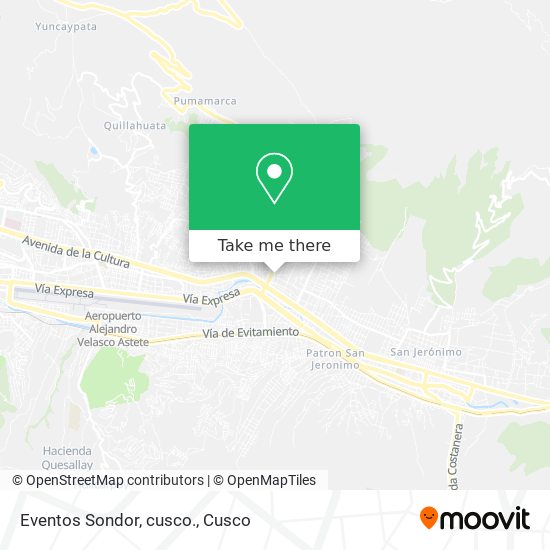 Eventos Sondor, cusco. map