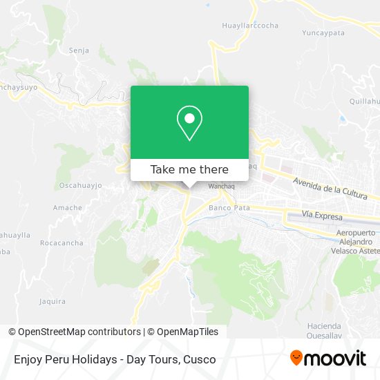 Enjoy Peru Holidays - Day Tours map
