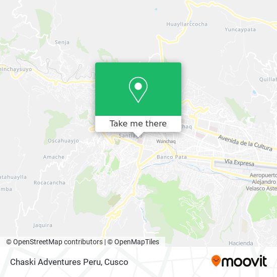 Chaski Adventures Peru map