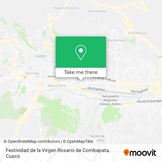 Festividad de la Virgen Rosario de Combapata map