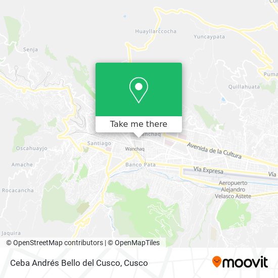 Ceba Andrés Bello del Cusco map