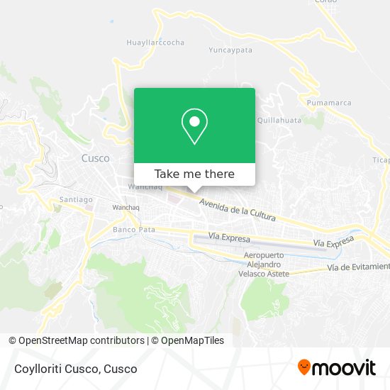Coylloriti Cusco map