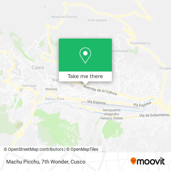 Machu Picchu, 7th Wonder map