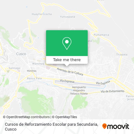Mapa de Cursos de Reforzamiento Escolar para Secundaria