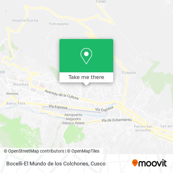 Bocelli-El Mundo de los Colchones map