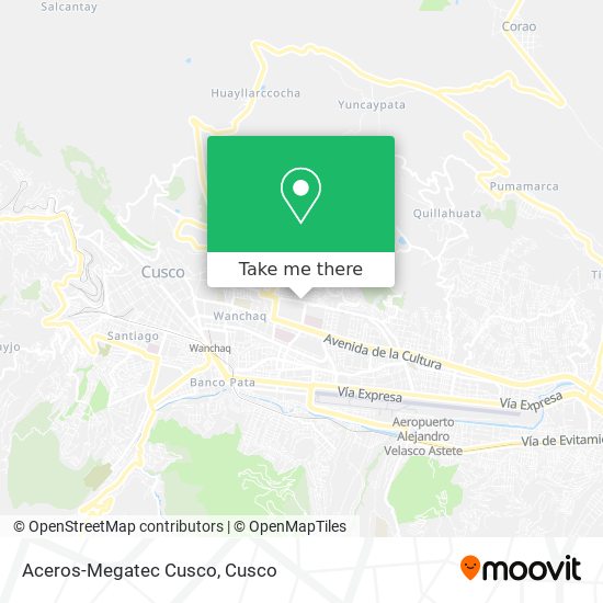 Aceros-Megatec Cusco map