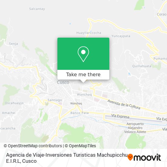 Agencia de Viaje-Inversiones Turisticas Machupicchu E.I.R.L map