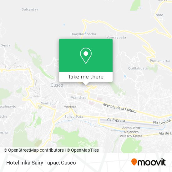 Hotel Inka Sairy Tupac map