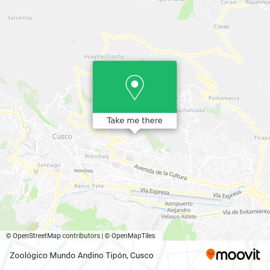 Zoológico Mundo Andino Tipón map