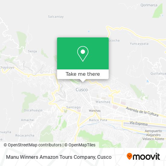 Manu Winners Amazon Tours Company map