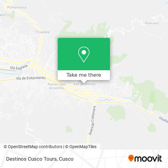 Destinos Cusco Tours map