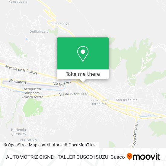 AUTOMOTRIZ CISNE - TALLER CUSCO ISUZU map