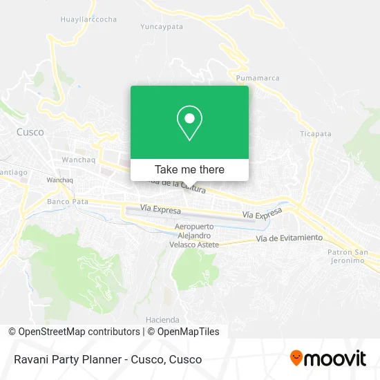 Ravani Party Planner - Cusco map