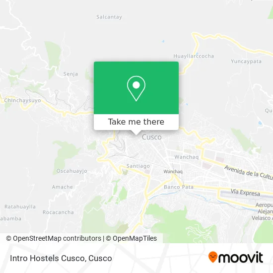 Intro Hostels Cusco map