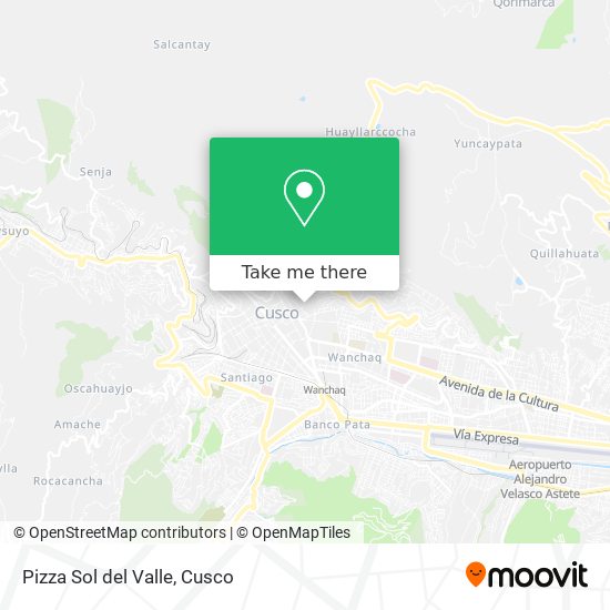 Pizza Sol del Valle map