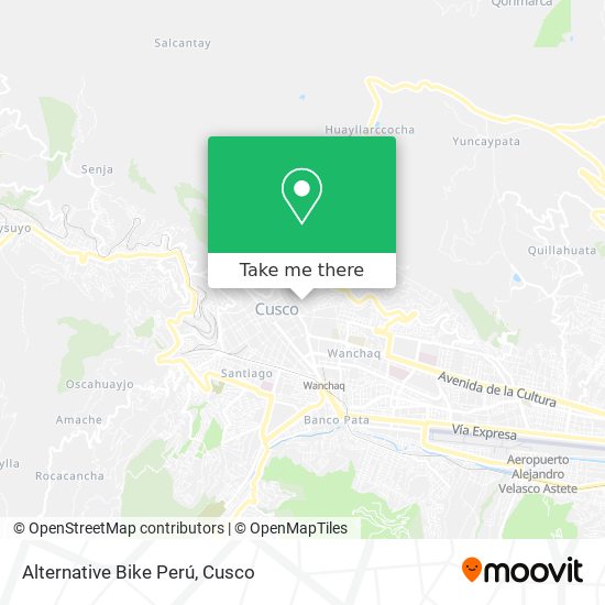 Alternative Bike Perú map