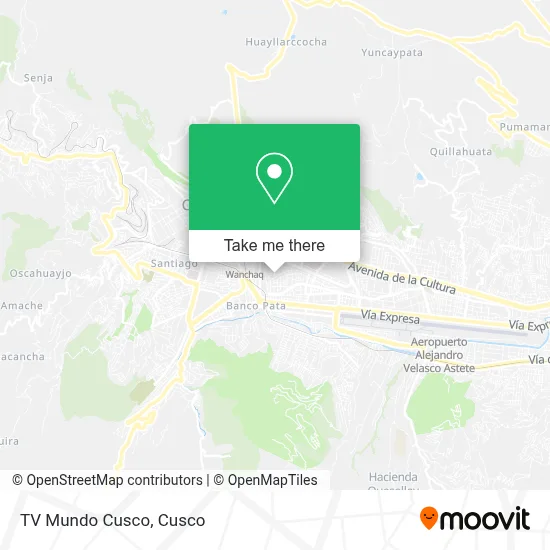 TV Mundo Cusco map