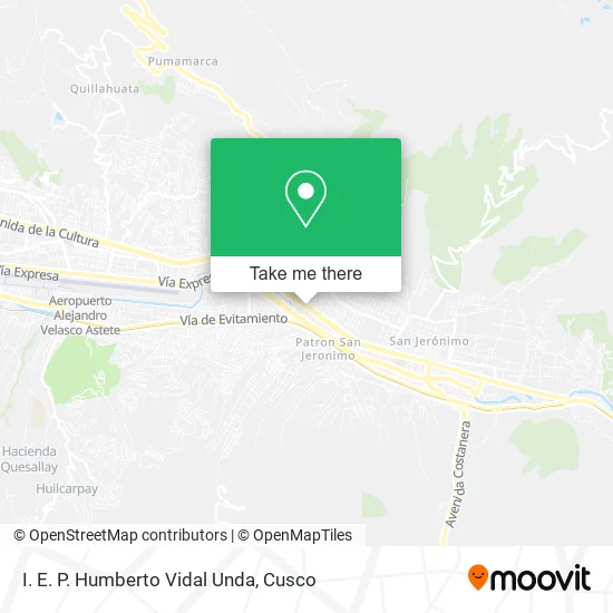 Mapa de I. E. P. Humberto Vidal Unda
