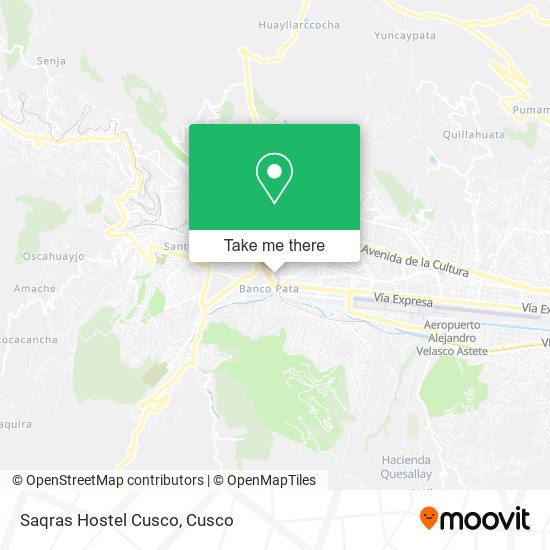 Saqras Hostel Cusco map