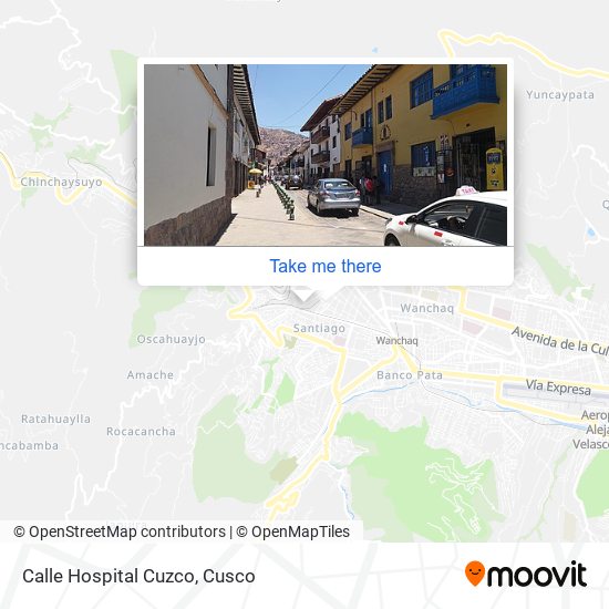 Calle Hospital Cuzco map