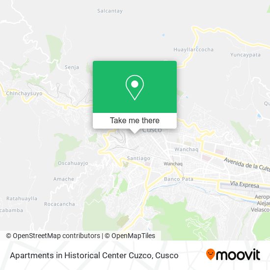Apartments in Historical Center Cuzco map