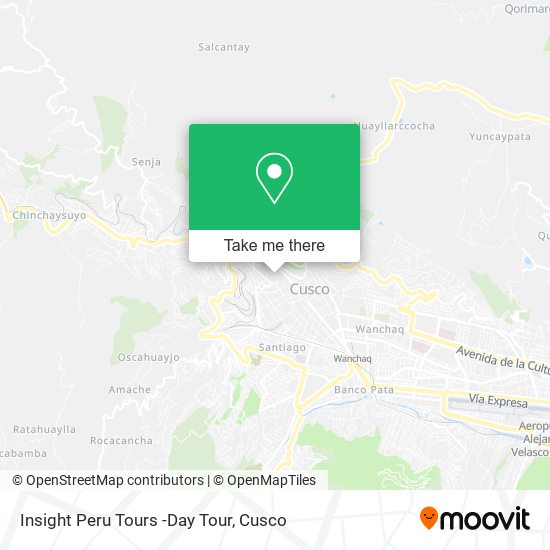 Insight Peru Tours -Day Tour map