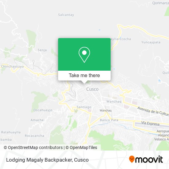 Lodging Magaly Backpacker map
