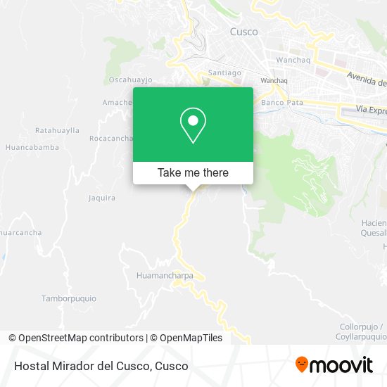 Mapa de Hostal Mirador del Cusco