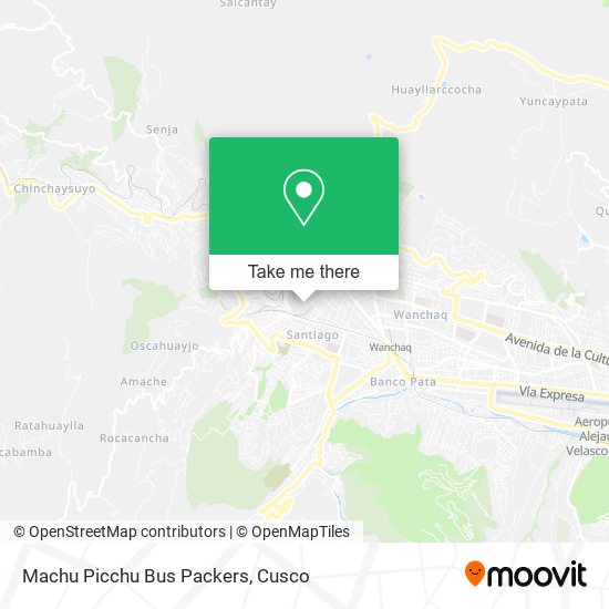Mapa de Machu Picchu Bus Packers