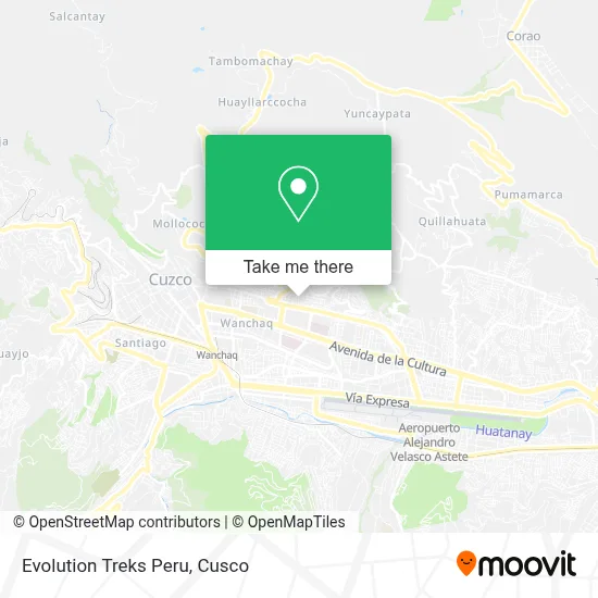 Evolution Treks Peru map