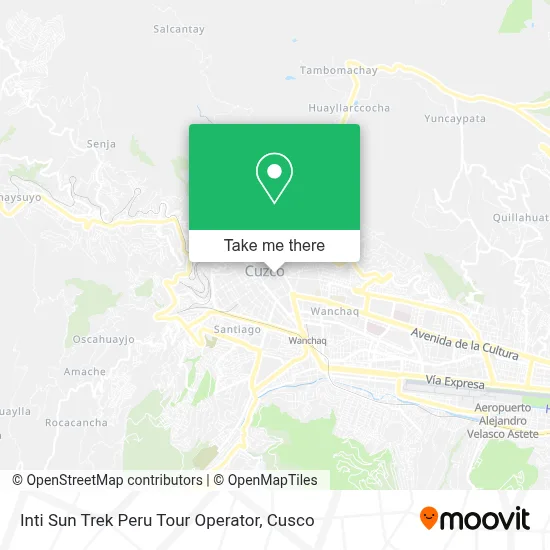 Inti Sun Trek Peru Tour Operator map