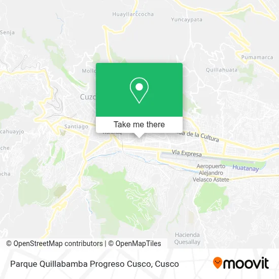 Parque Quillabamba Progreso Cusco map