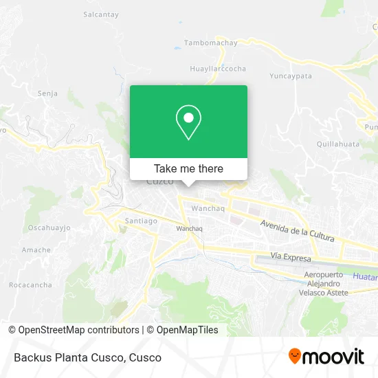 Backus Planta Cusco map