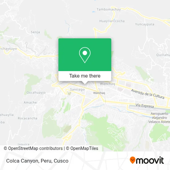 Colca Canyon, Peru map