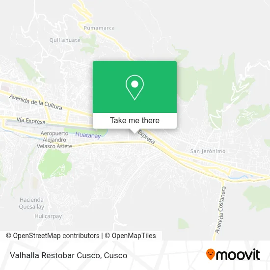Valhalla Restobar Cusco map