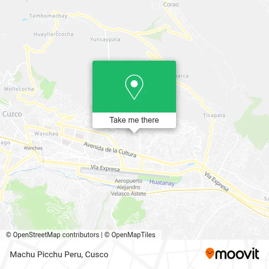 Machu Picchu Peru map