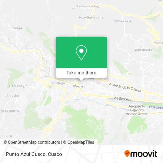 Punto Azul Cusco map