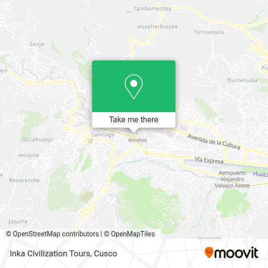 Inka Civilization Tours map