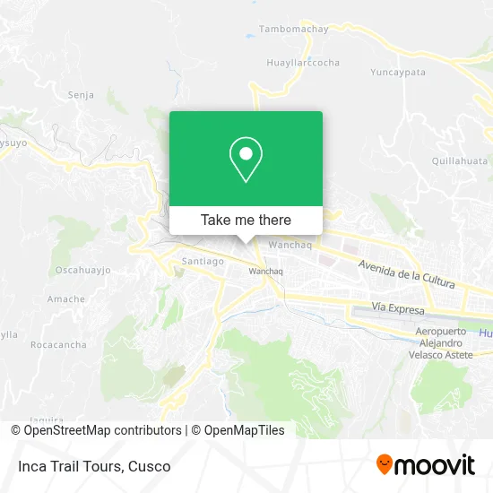 Inca Trail Tours map