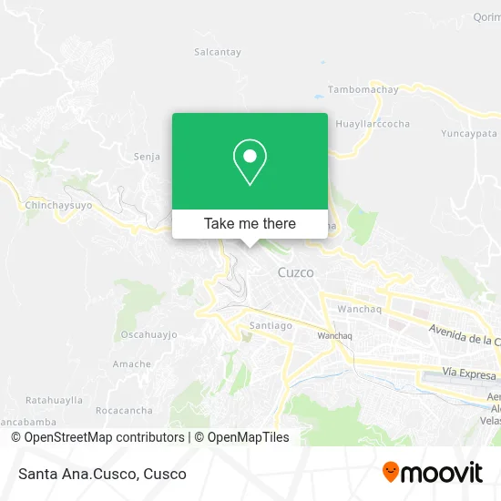 Santa Ana.Cusco map