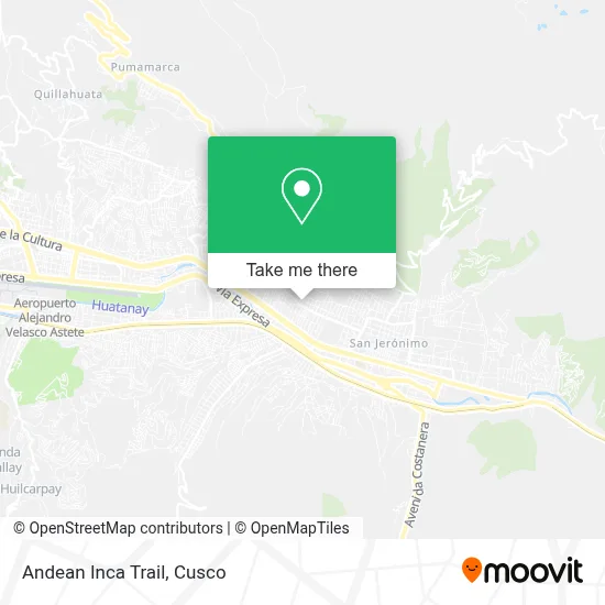 Andean Inca Trail map