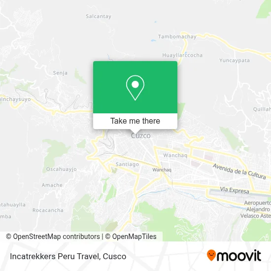 Incatrekkers Peru Travel map