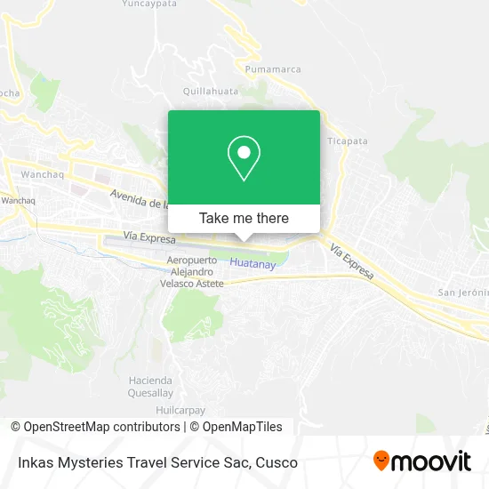 Inkas Mysteries Travel Service Sac map