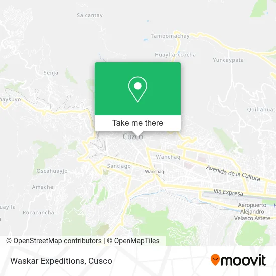 Waskar Expeditions map