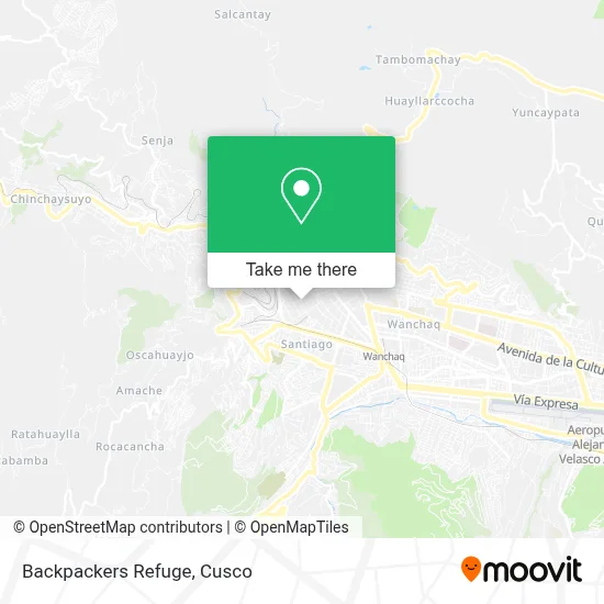 Backpackers Refuge map