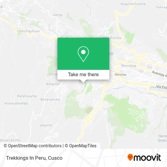 Trekkings In Peru map