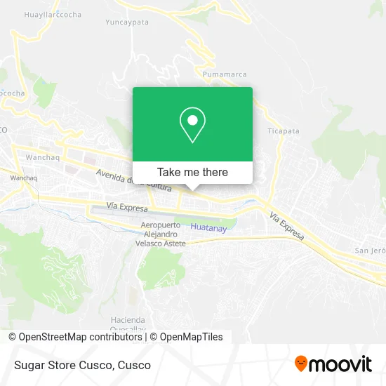 Sugar Store Cusco map